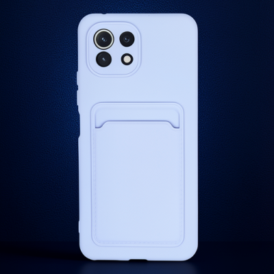 Xiaomi Mi 11 Kılıf Kelvin Kartvizitli Silikon - Lila