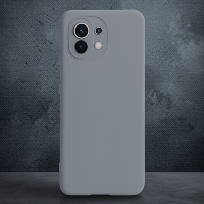 Xiaomi Mi 11 Kılıf Nano İçi Kadife Silikon - Gri