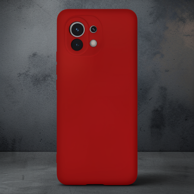 Xiaomi Mi 11 Kılıf Nano İçi Kadife Silikon - Kırmızı