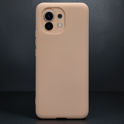 Xiaomi Mi 11 Kılıf Nano İçi Kadife Silikon - Pudra