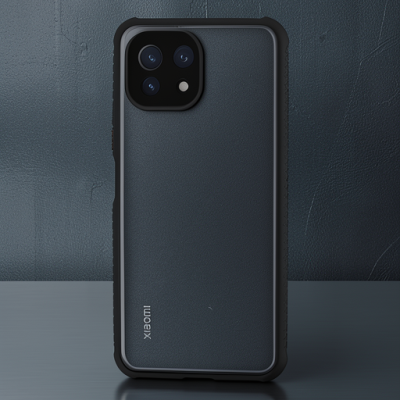 Xiaomi Mi 11 Lite Kılıf Miami Şeffaf Silikon - Siyah