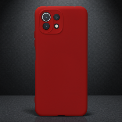 Xiaomi Mi 11 Lite Kılıf Nano İçi Kadife Silikon - Kırmızı