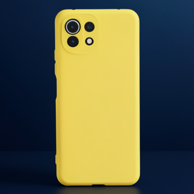 Xiaomi Mi 11 Lite Kılıf Nano İçi Kadife Silikon - Sarı