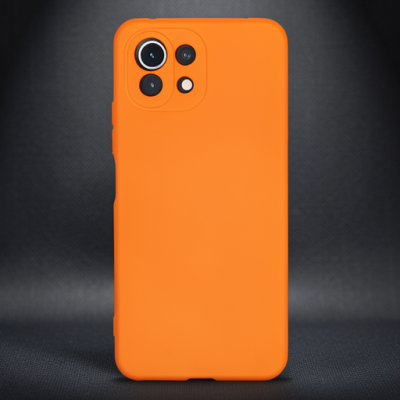 Xiaomi Mi 11 Lite Kılıf Nano İçi Kadife Silikon - Turuncu