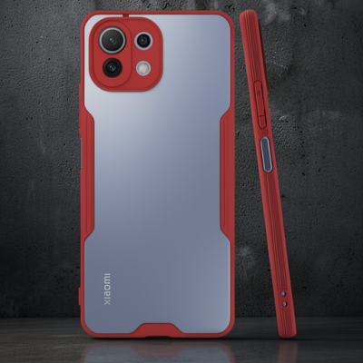 Xiaomi Mi 11 Lite Kılıf Platin Silikon - Kırmızı