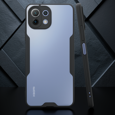 Xiaomi Mi 11 Lite Kılıf Platin Silikon - Siyah