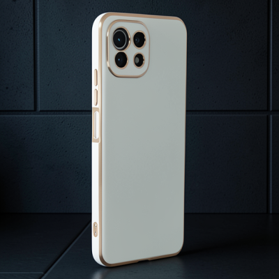 Xiaomi Mi 11 Lite Kılıf Volet Silikon - Beyaz