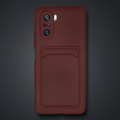 Xiaomi Mi 11i Kılıf Kelvin Kartvizitli Silikon - Bordo