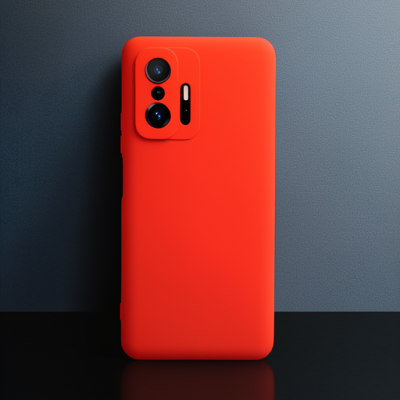 Xiaomi Mi 11t Pro Kılıf Nano İçi Kadife Silikon - Kırmızı