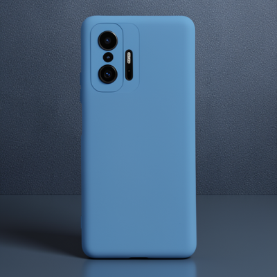 Xiaomi Mi 11t Pro Kılıf Nano İçi Kadife Silikon - Mavi