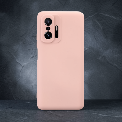 Xiaomi Mi 11t Pro Kılıf Nano İçi Kadife Silikon - Pudra