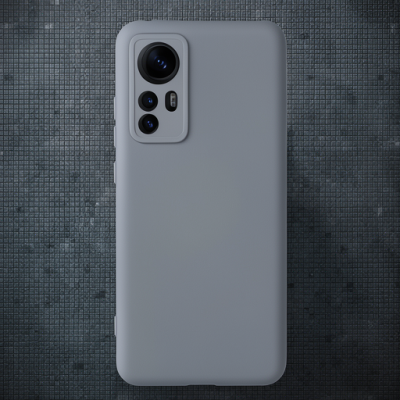 Xiaomi Mi 12 Kılıf Nano İçi Kadife Silikon - Gri