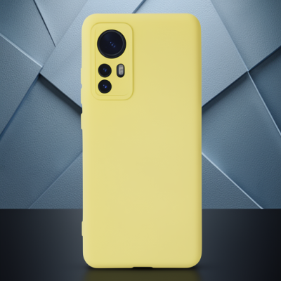 Xiaomi Mi 12 Kılıf Nano İçi Kadife Silikon - Sarı