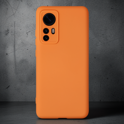 Xiaomi Mi 12 Kılıf Nano İçi Kadife Silikon - Turuncu