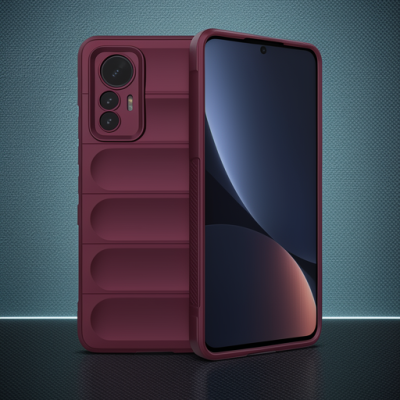 Xiaomi Mi 12 Lite Kılıf Optimum Silikon - Bordo