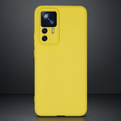 Xiaomi Mi 12t Pro Kılıf Nano İçi Kadife Silikon - Sarı