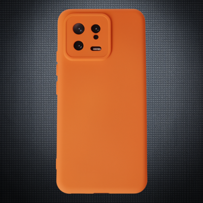 Xiaomi Mi 13 Kılıf Nano İçi Kadife Silikon - Turuncu