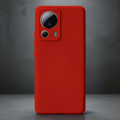 Xiaomi Mi 13 Lite Kılıf Nano İçi Kadife Silikon - Kırmızı