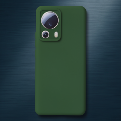 Xiaomi Mi 13 Lite Kılıf Nano İçi Kadife Silikon - Koyu Yeşil