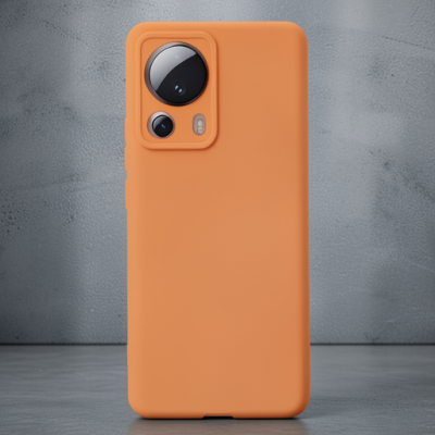 Xiaomi Mi 13 Lite Kılıf Nano İçi Kadife Silikon - Turuncu