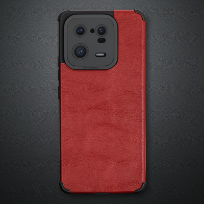 Xiaomi Mi 13 Pro Kılıf Loop Deri Silikon - Kırmızı