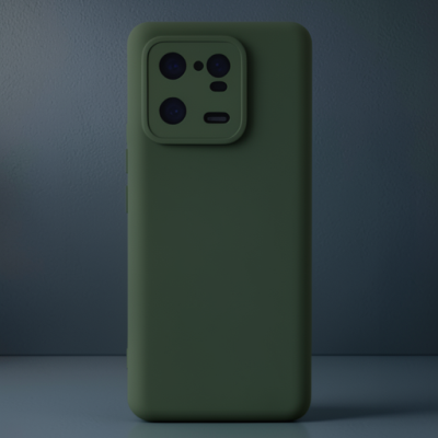 Xiaomi Mi 13 Pro Kılıf Nano İçi Kadife Silikon - Koyu Yeşil