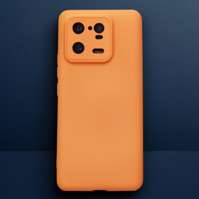 Xiaomi Mi 13 Pro Kılıf Nano İçi Kadife Silikon - Turuncu