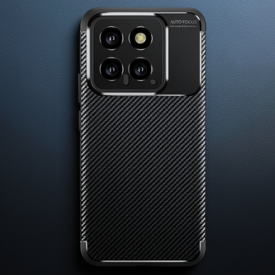 Xiaomi Mi 14t Kılıf Auto Focus Karbon Kapak - Siyah