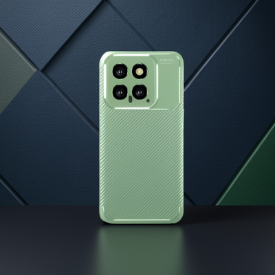 Xiaomi Mi 14t Kılıf Auto Focus Karbon Kapak - Su Yeşili