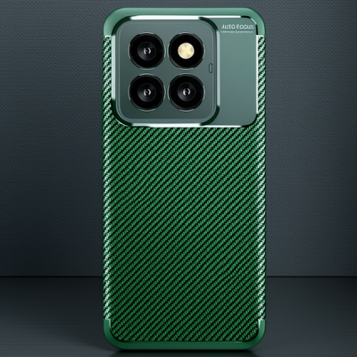 Xiaomi Mi 14t Pro Kılıf Auto Focus Karbon Kapak - Koyu Yeşil
