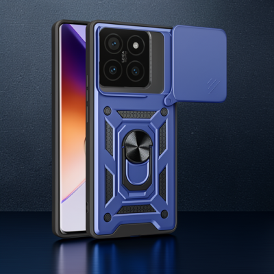 Xiaomi Mi 14t Pro Kılıf Pars Lens Yüzüklü Silikon - Lacivert