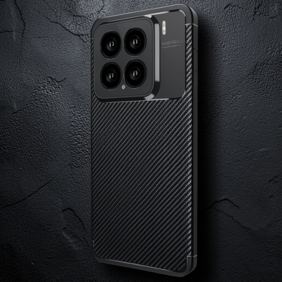 Xiaomi Mi 15 Kılıf Auto Focus Karbon Kapak - Siyah