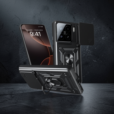 Xiaomi Mi 15 Kılıf Pars Lens Yüzüklü Silikon - Siyah