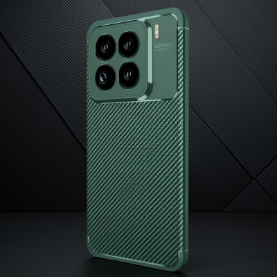 Xiaomi Mi 15 Pro Kılıf Auto Focus Karbon Kapak - Koyu Yeşil