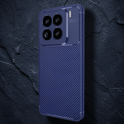 Xiaomi Mi 15 Pro Kılıf Auto Focus Karbon Kapak - Lacivert