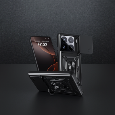 Xiaomi Mi 15 Pro Kılıf Pars Lens Yüzüklü Silikon - Siyah