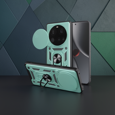 Xiaomi Mi 15 Ultra Kılıf Pars Lens Yüzüklü Silikon - Yeşil