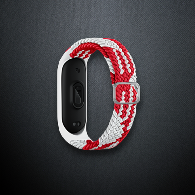 Xiaomi Mi Band 4 Kordon - Beyaz-kırmızı
