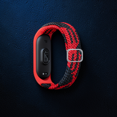 Xiaomi Mi Band 4 Kordon - Kırmızı-siyah