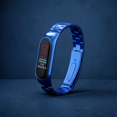 Xiaomi Mi Band 4 Metal Baklalı Kordon - Mavi
