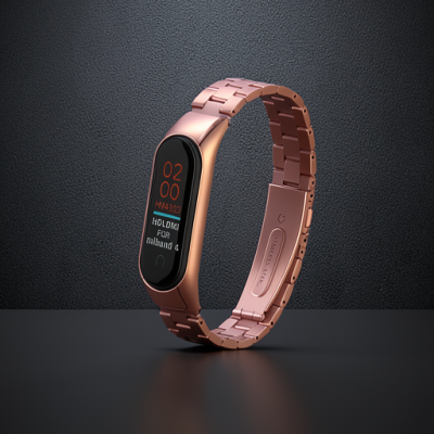 Xiaomi Mi Band 4 Metal Baklalı Kordon - Rose