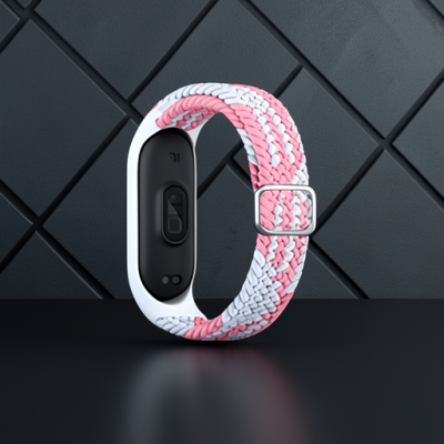 Xiaomi Mi Band 7 Kordon - Pembe-beyaz
