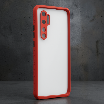 Xiaomi Mi Note 10 Lite Kılıf Miami Şeffaf Silikon - Kırmızı