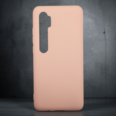 Xiaomi Mi Note 10 Lite Kılıf Nano İçi Kadife Silikon - Pudra