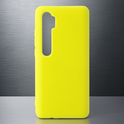 Xiaomi Mi Note 10 Lite Kılıf Nano İçi Kadife Silikon - Sarı