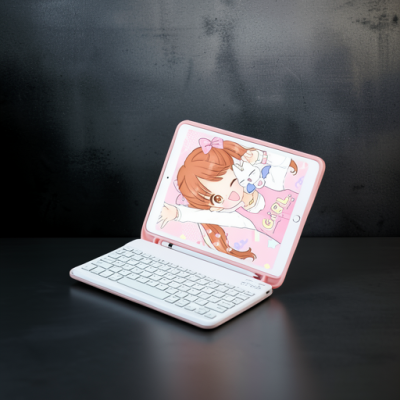 Xiaomi Pad 6 Kılıf Kc01 Smart Klavyeli Tablet Kılıfı - Pembe