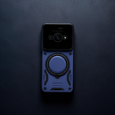 Xiaomi Poco C61 Kılıf Joy Lens Standlı Kapak - Lacivert