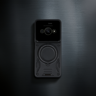 Xiaomi Poco C61 Kılıf Joy Lens Standlı Kapak - Siyah