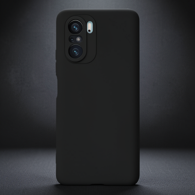 Xiaomi Poco F3 Kılıf First Silikon - Siyah