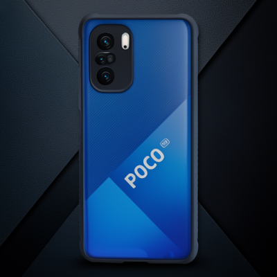 Xiaomi Poco F3 Kılıf Miami Şeffaf Silikon - Lacivert